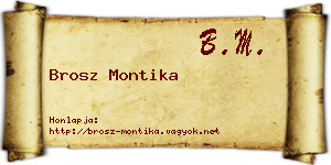 Brosz Montika névjegykártya